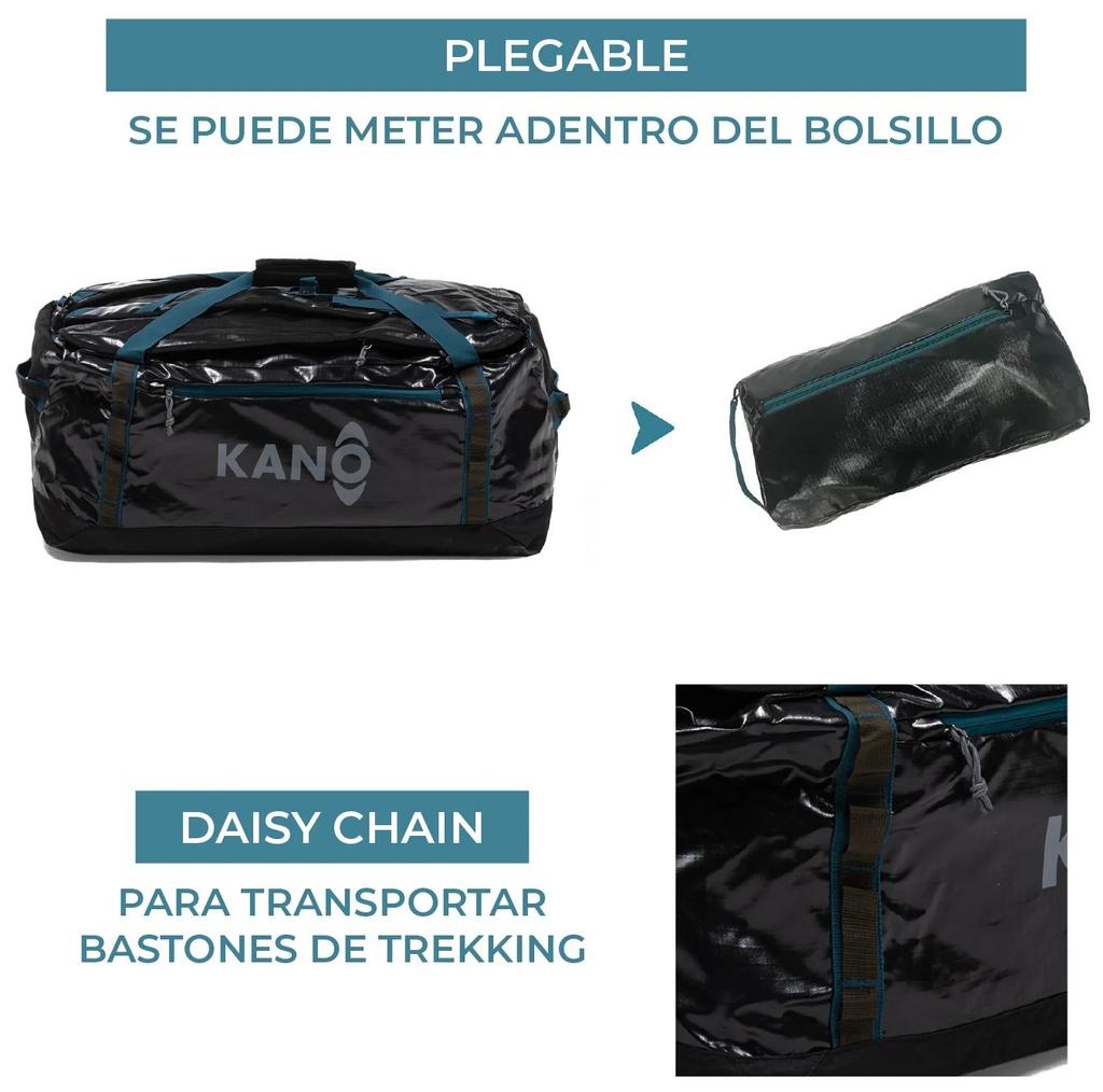 Miniatura Bolso Mochila Impermeable 80L - Color: Negro