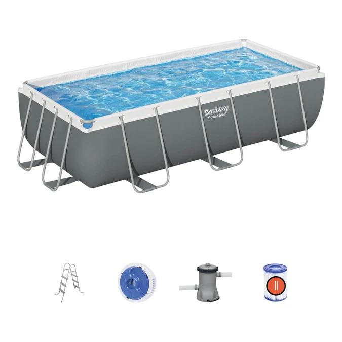 Miniatura Piscina Rectangular Filtro+Accesorio 4.04X2.01X1.00M -