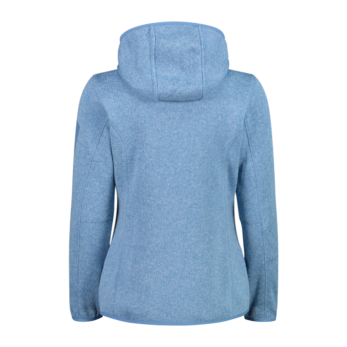 Polar Mujer Mélange Knit-Tech hooded Heavy - Color: Niagara-B. Blue