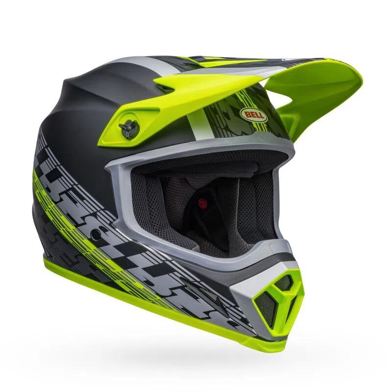 Miniatura Casco Moto Mx Mx-9 Mips - Color: Amarillo