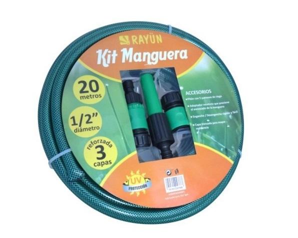 Rollo Manguera 1/2" x 20 Mts con Accesorios -