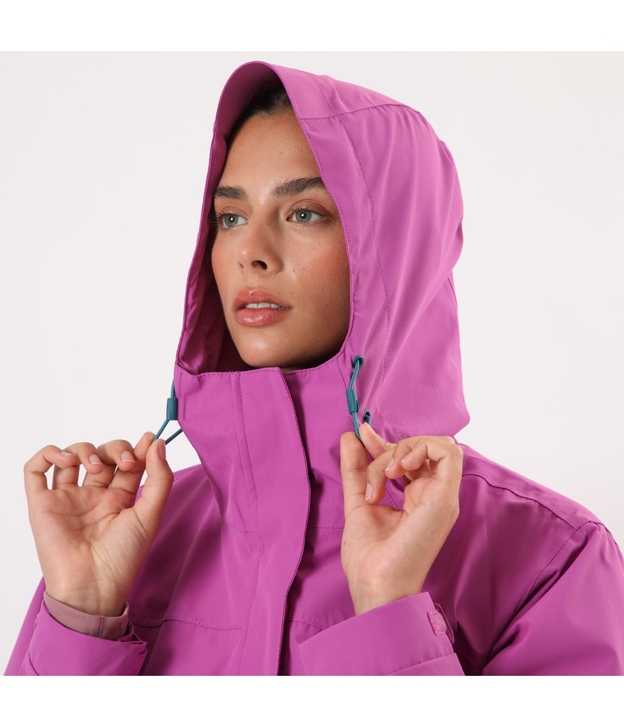 Miniatura Chaqueta Impermeable Mujer Pumalin  - Color: Rose Wine