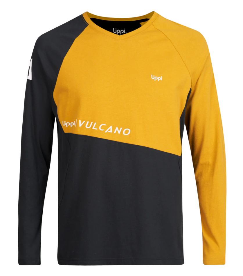 Polera Hombre Vulcano Cotton LS - Color: Negro