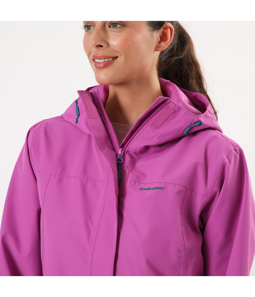 Miniatura Chaqueta Impermeable Mujer Pumalin  - Color: Rose Wine