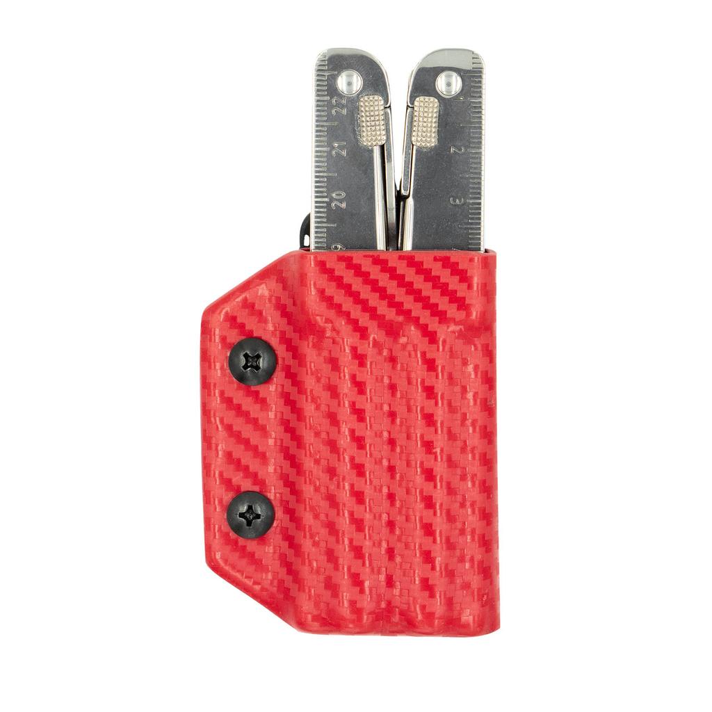 Miniatura Funda de Kydex para la Victorinox Swisstool - Color: Carbón Rojo