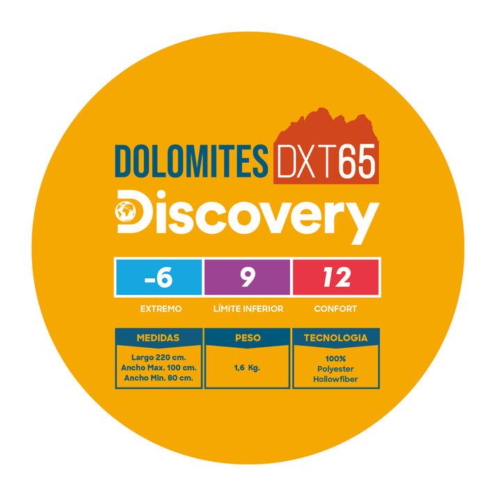 SACO DORMIR MOMIA DOLOMITES DXT65 - Color: Azul/Amarillo