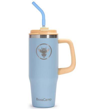 Vaso Térmico Tumbler Mug Termo Tapa 2 en 1  - Color: Celeste Claro