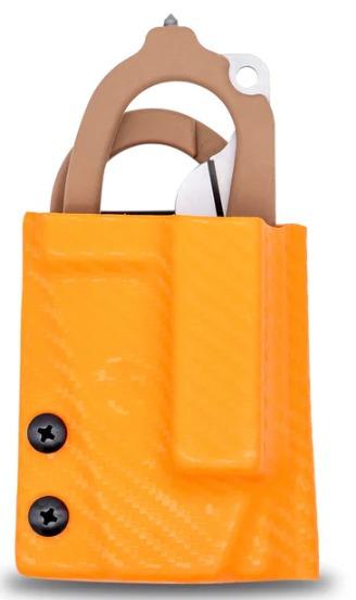 Miniatura Funda de Kydex para Leatherman Raptor - Color: Carbón Naranja