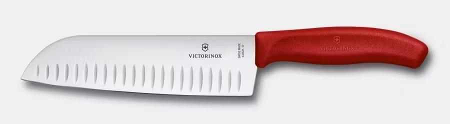 Cuchillo Santoku Swiss Classic - Color: Rojo
