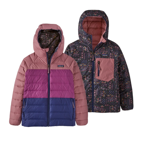 Chaqueta Kids Reversible Down Sweater Hoody - Color: Morado