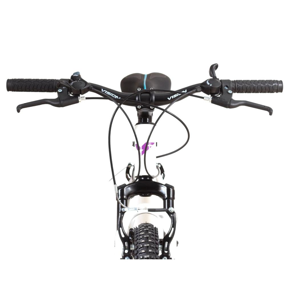 Miniatura Bicicleta Oxygen MTB Aro 24 Acero 18V. Dama Talla 16 V-Brake - Color: Blanco/Morado/Celeste/Rosa