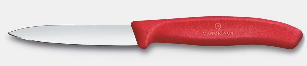 Miniatura Cuchillo mondador Swiss Classic - Color: Rojo