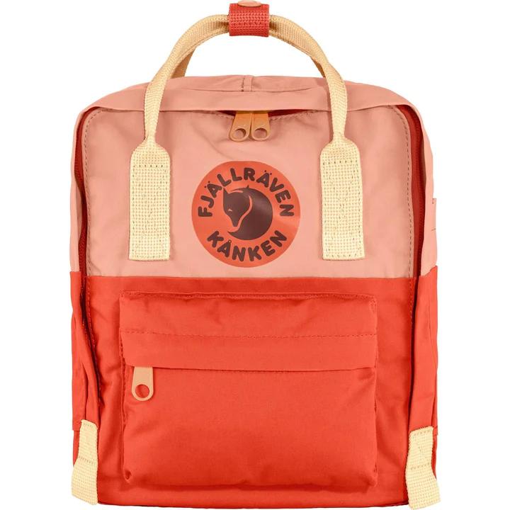 Mochila Kanken Art Poppy Fields-Cotton Sky - Color: Naranjo-Rosado