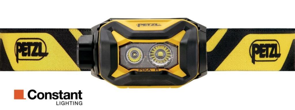 Miniatura Linterna frontal recargable PIXA® R 600 lm - Color: Negro Amarillo