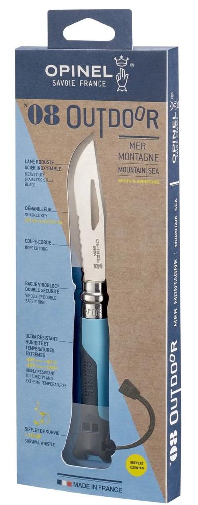 Cuchillo N°8 Outdoor Blisterpack  - Color: Azul