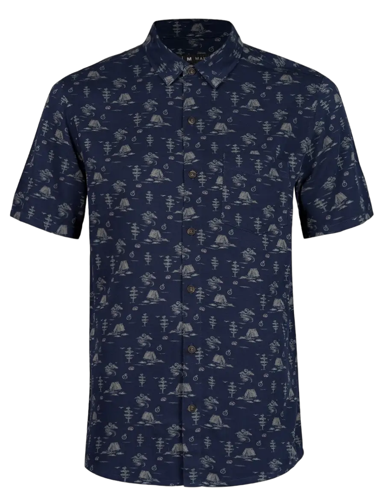 Camisa Hombre Woodpecker Short Sleeve Shirt Print