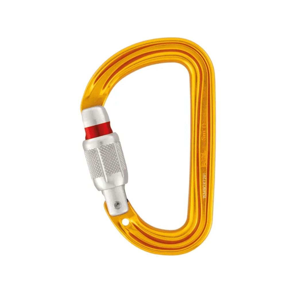 Mosquetón aluminio Tipo D Rosca 23kN SM´D Screw Lock - Color: Dorado