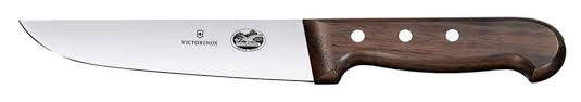 Cuchillo Carnicero Hoja Recta Mango de Madera 14 cm