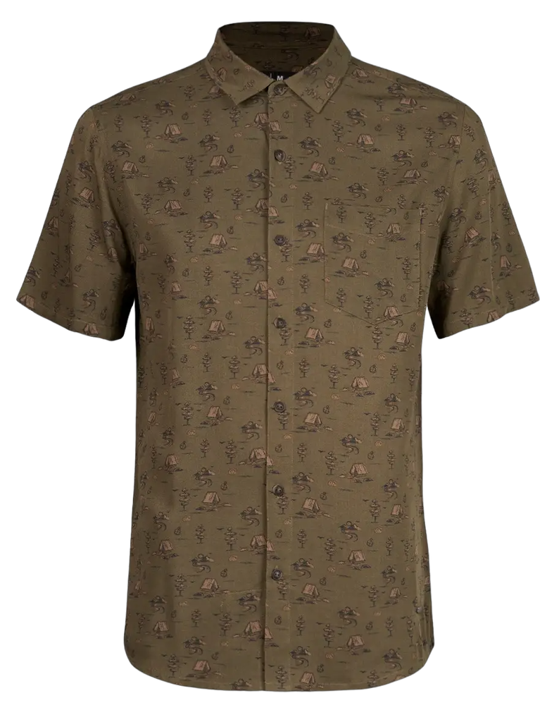 Camisa Hombre Woodpecker Short Sleeve Shirt Print -