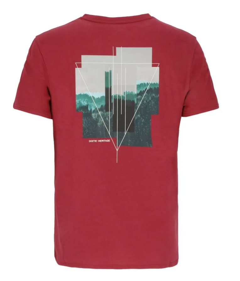 Polera Manga Corta Forest Men - Color: Burdeo