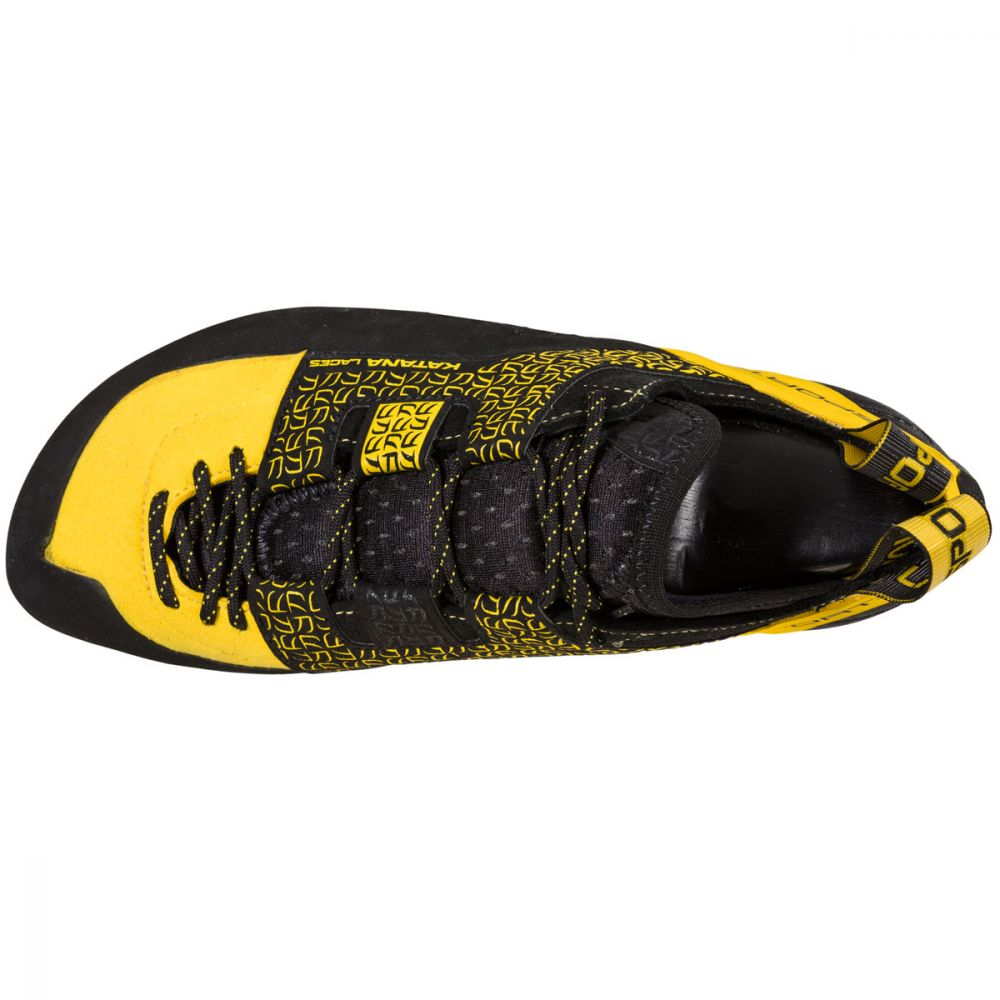 Miniatura Zapatilla de Escalada Katana Laces - Color: Yellow/Black