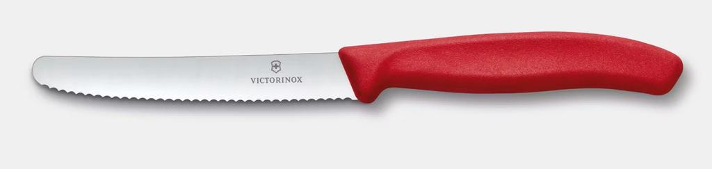 Miniatura Cuchillo para tomate y de mesa Swiss Classic - Color: Rojo