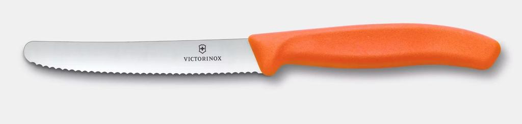 Miniatura Cuchillo para tomate y de mesa Swiss Classic - Color: Naranjo