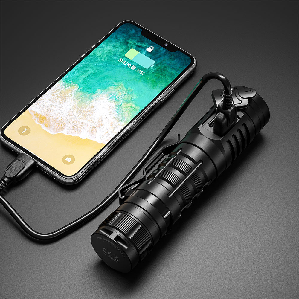 Miniatura Linterna Led Recargable De Largo Alcance C2 2000 Lumens -