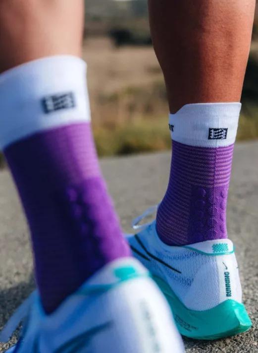 Miniatura Pro Racing Socks RUN HIGH V4.0  - Color: Violeta-Blanco