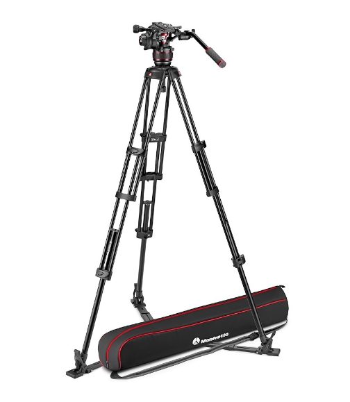 Rótula De Vídeo Nitrotech 608 Y Trípode De Aluminio De Dos Patas Gs -