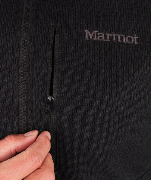 Miniatura Polar Hombre Drop Line 1/2 Zip - Color: Negro