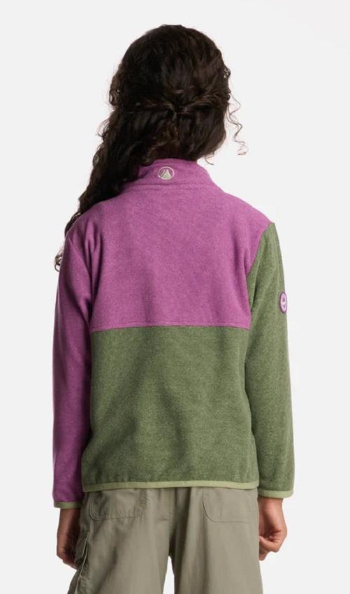 Polerón Niña Stripes Nano-F Full Zip - Color: Verde-Morado