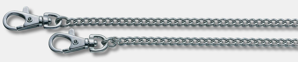 Cadena 40 cm 2 Cierres 1,2 mm Grosor - Color: Plateado