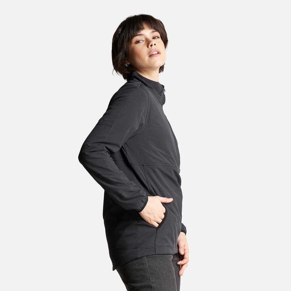 Poleron Mujer Del Sur 1/4 Zip Sin Capucha - Color: Negro