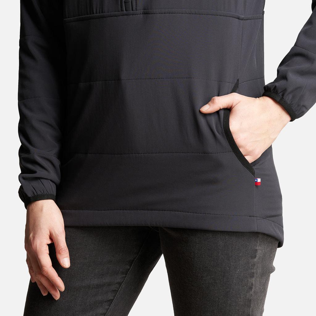 Miniatura Poleron Mujer Del Sur 1/4 Zip Sin Capucha - Color: Negro