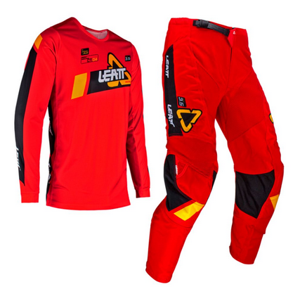 Miniatura Ride Kit Leatt 3.5 V24 (Pantalón + Jersey) - Color: Rojo/Negro