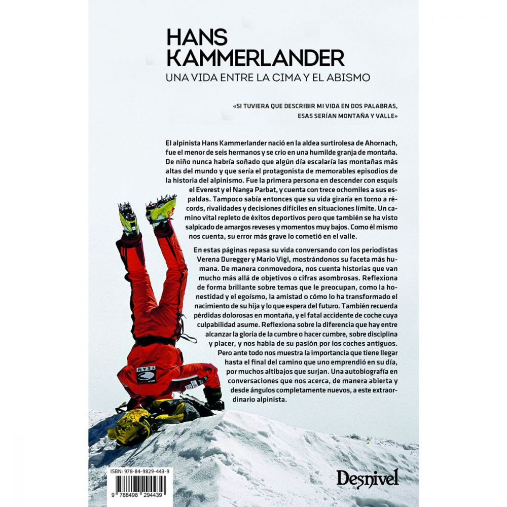 Libro Hans Kammerlander. Una Vida entre la Cima y el Abismo -