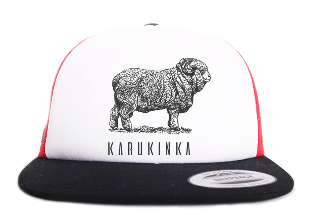 Jockey Unisex Caburé - Color: Blanco-Rojo