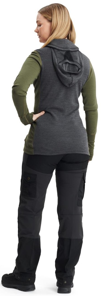 Primera Capa Mujer Warm Wool Hood sweater W/Zip - Color: Verde Oliva