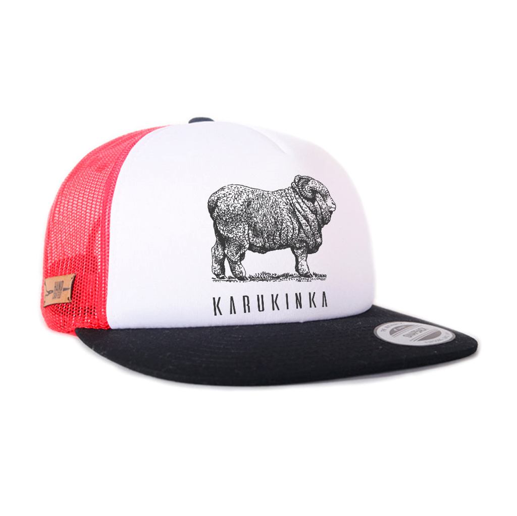 Jockey Unisex Caburé - Color: Blanco-Rojo