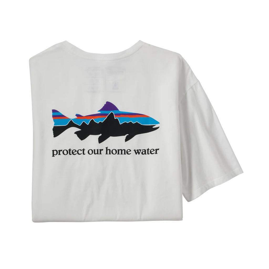 Polera Hombre Home Water Trout Organic T-Shirt - Color: Blanco