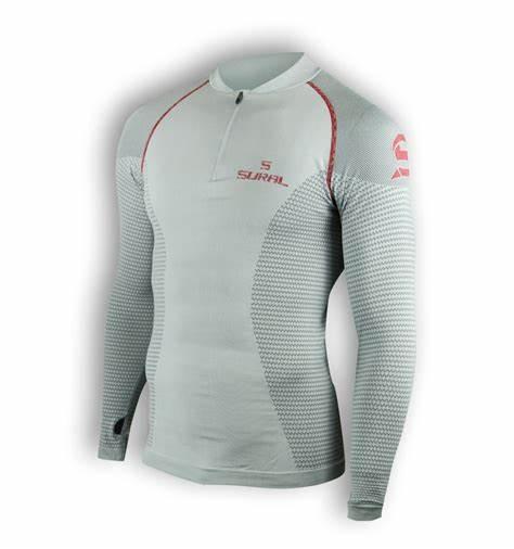 T-Shirt Long Sleeve Zip Vertigo - Color: Grey