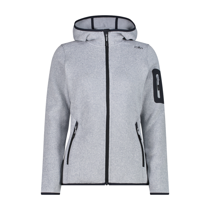 Polar Mujer Mélange Knit-Tech Hooded Heavy