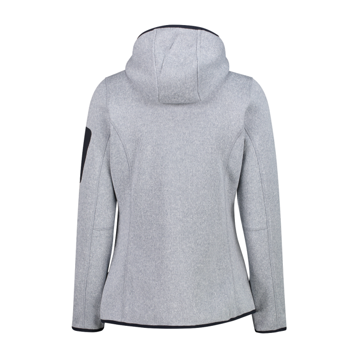 Polar Mujer Mélange Knit-Tech Hooded Heavy - Color: Alluminio/Antracite