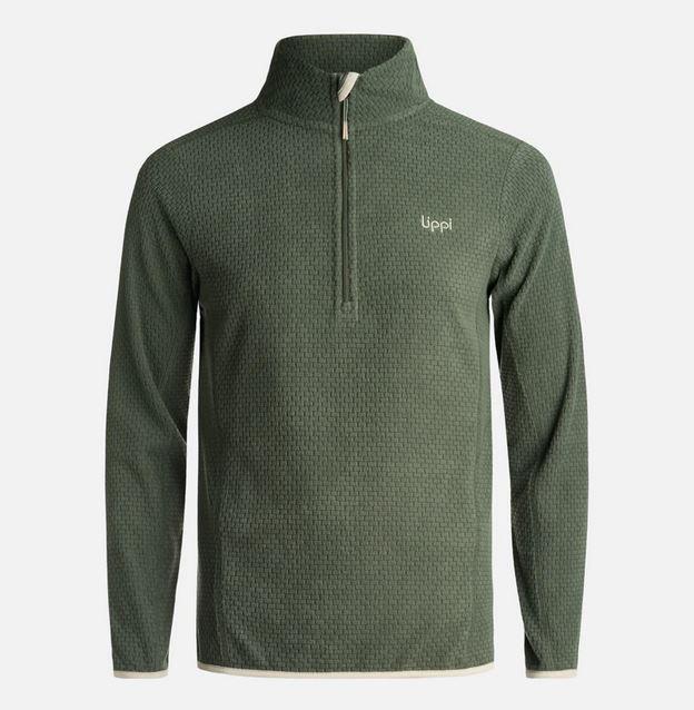 Poleron Teen Boy Mild Nano-F 14 Zip - Color: Verde Militar