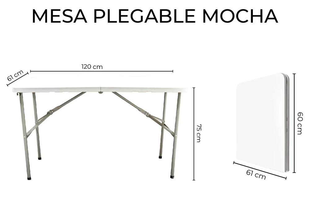 Mesa Plegable Multifuncional Mocha - Color: Blanco