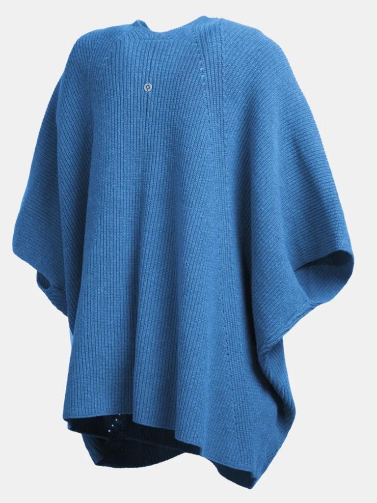 Miniatura Poncho Clover Mujer - Color: AZUL