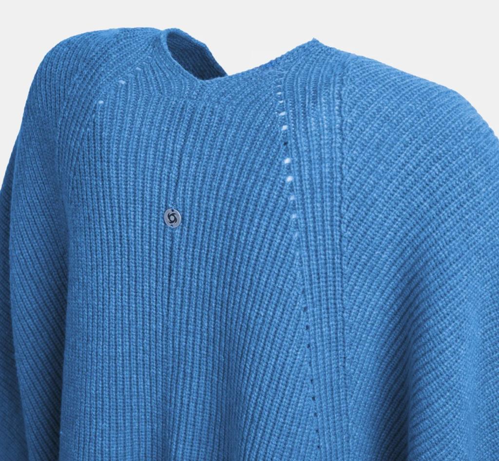 Miniatura Poncho Clover Mujer - Color: AZUL