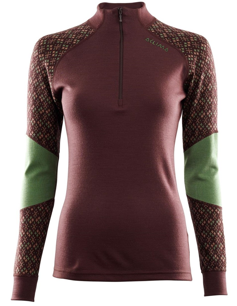 Primera Capa DEW Gritre MockNeck Mujer - Talla: M, Color: Burdeo