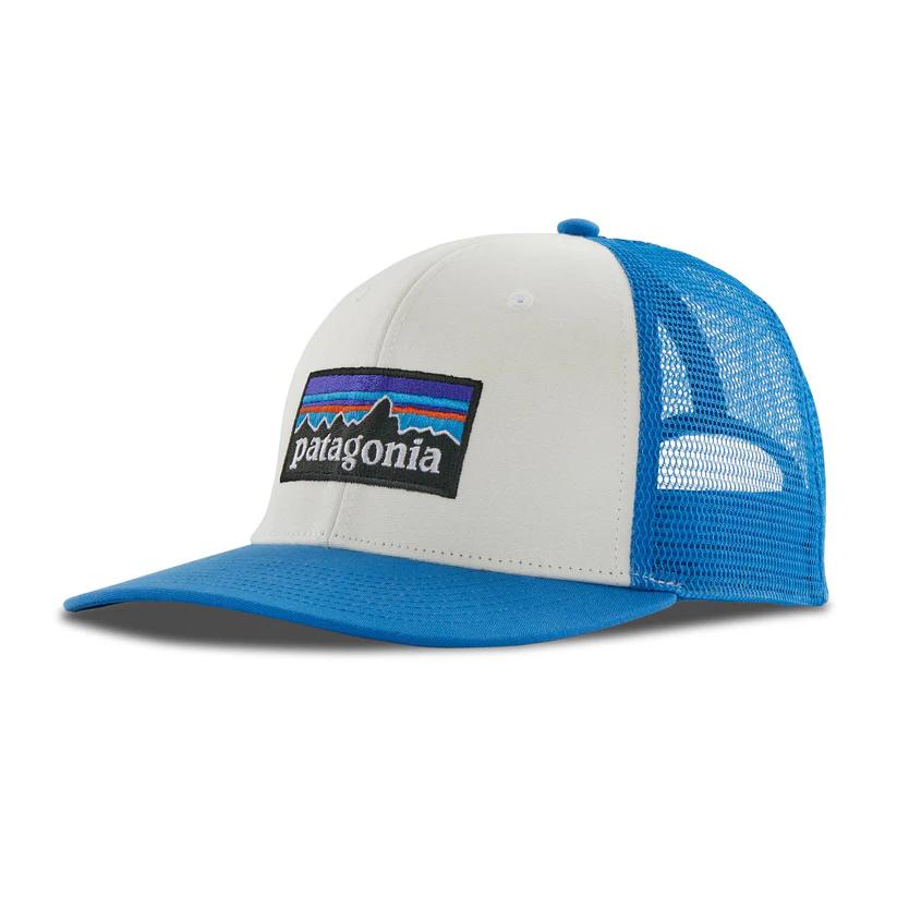 Miniatura Jockey P-6 Logo Trucker Hat - Color: Blanco-Celeste